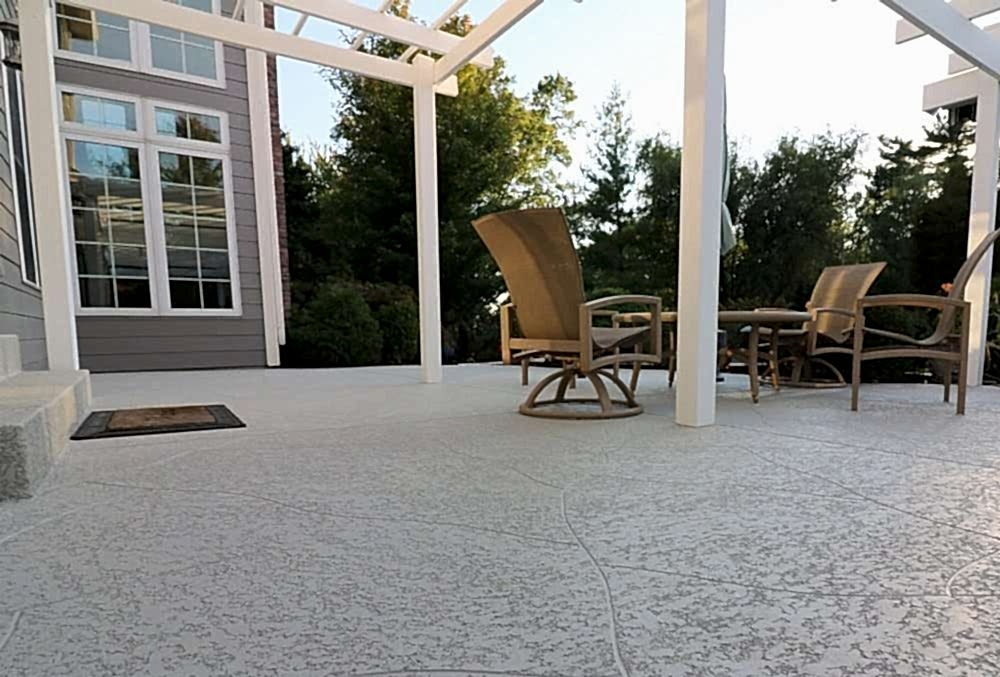 chair on the concrete patio