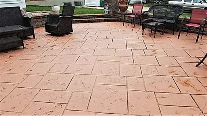 colored concrete patio stamps st louis