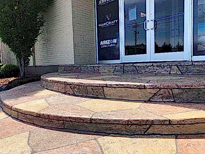 colored concrete patio installer st louis