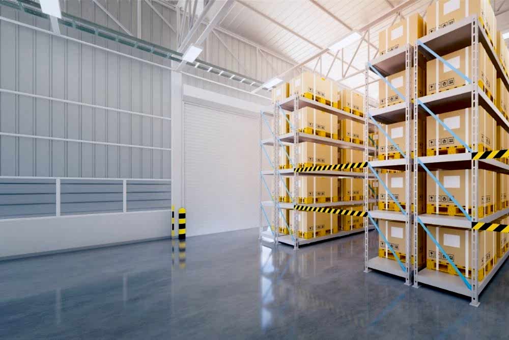 warehouse in epoxy flooring
