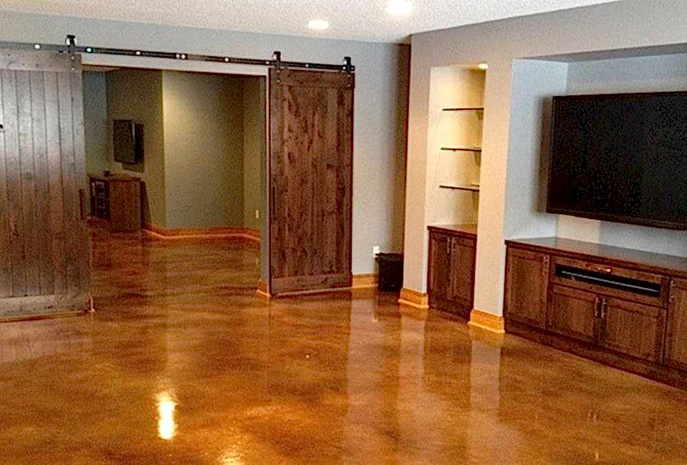 stained concrete floor