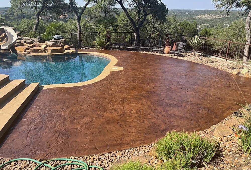 concrete staining patio