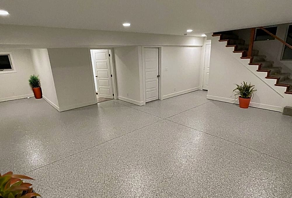 polyurea polyaspartic basement flooring