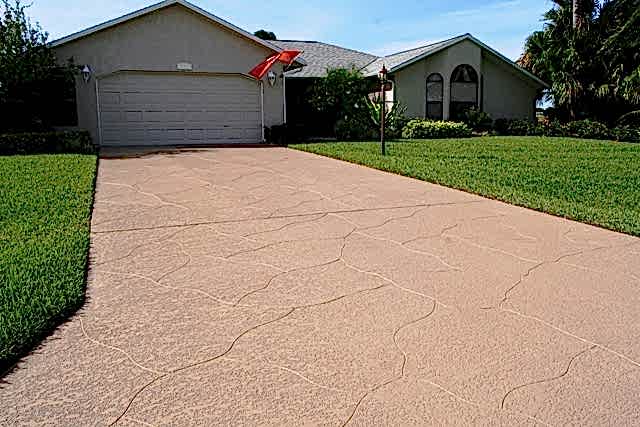Concrete driveway