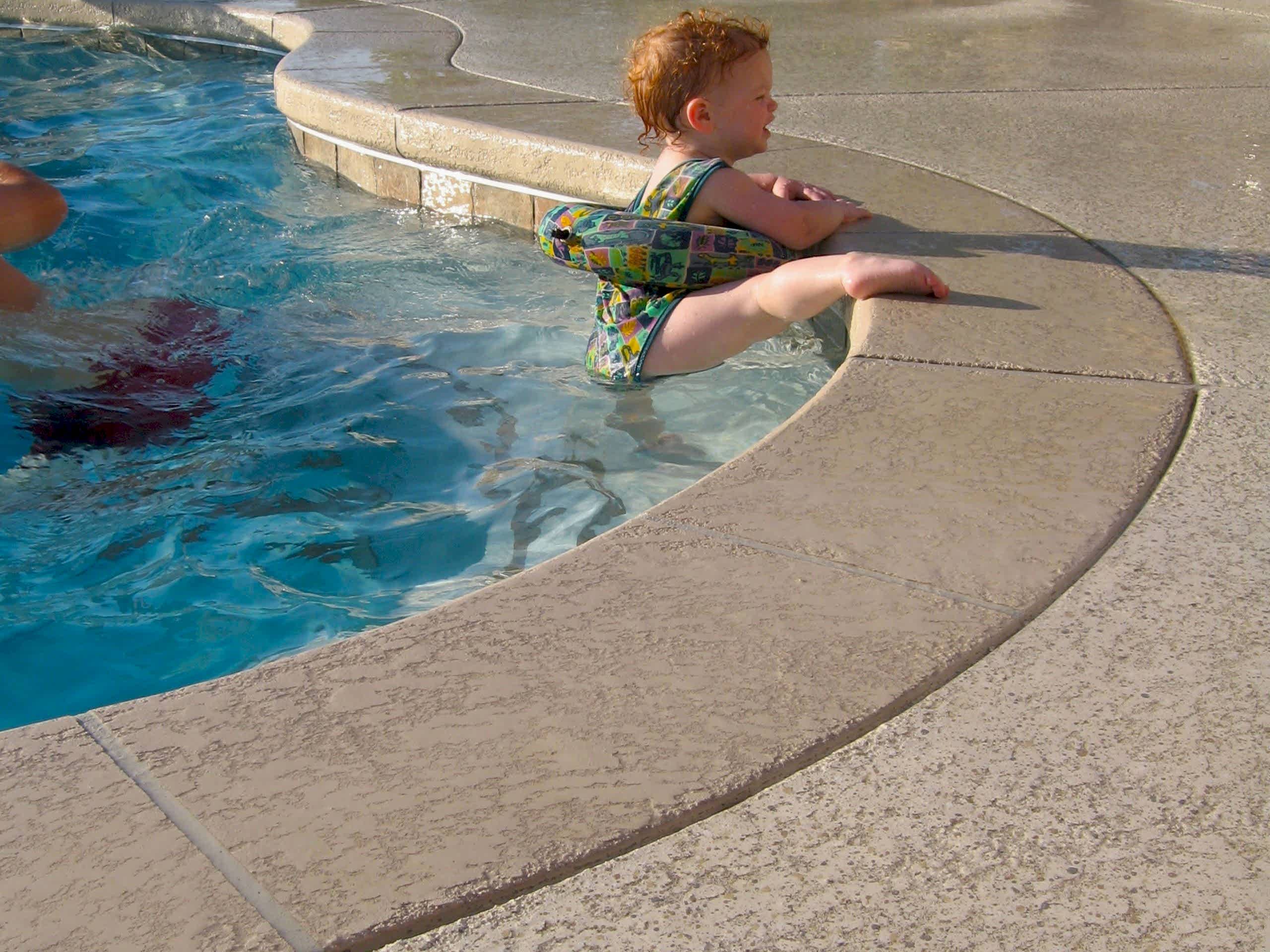 Pool deck resurfacing