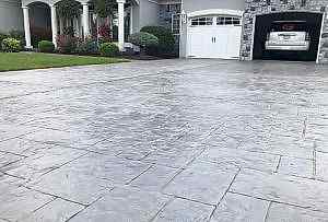 stamped concrete driveway