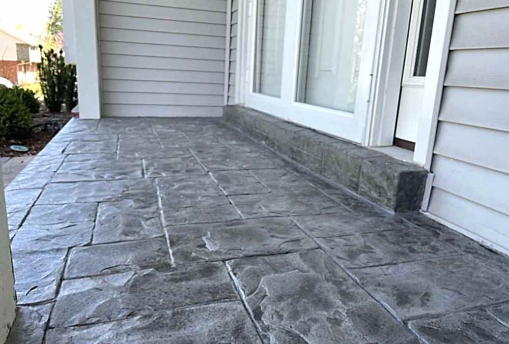 stamped concrete porch