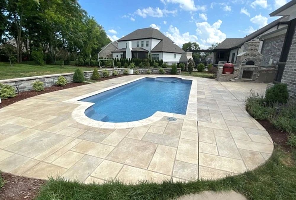 Sunstamp in a pool deck