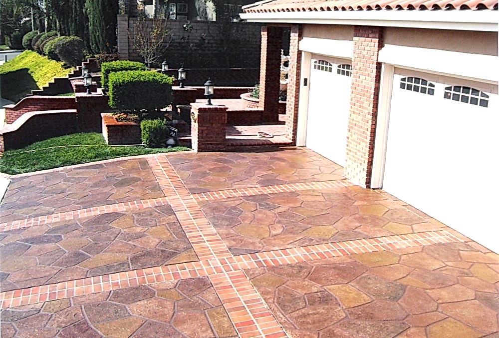 stamped concrete driveway