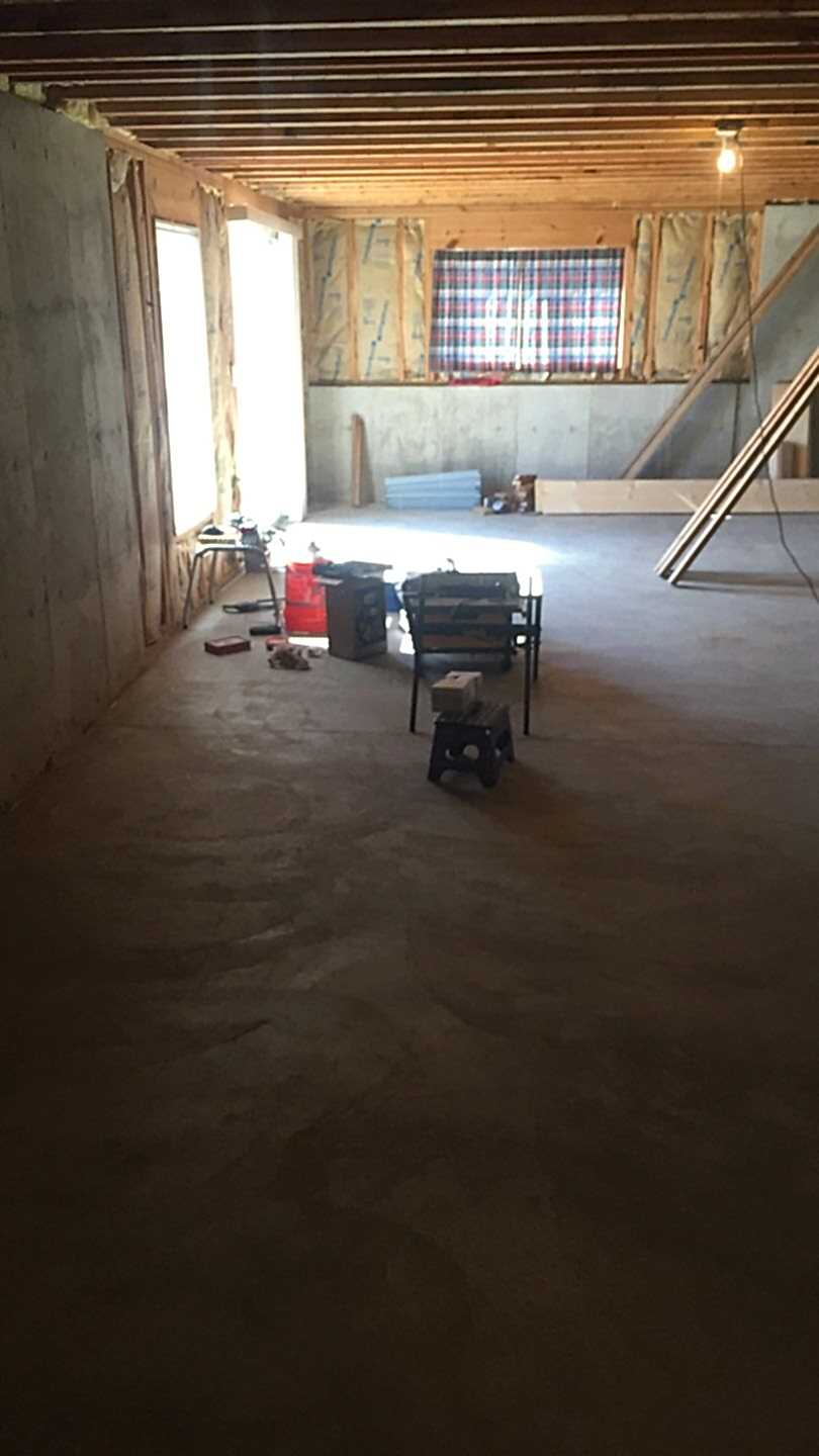 Before decorative concrete project