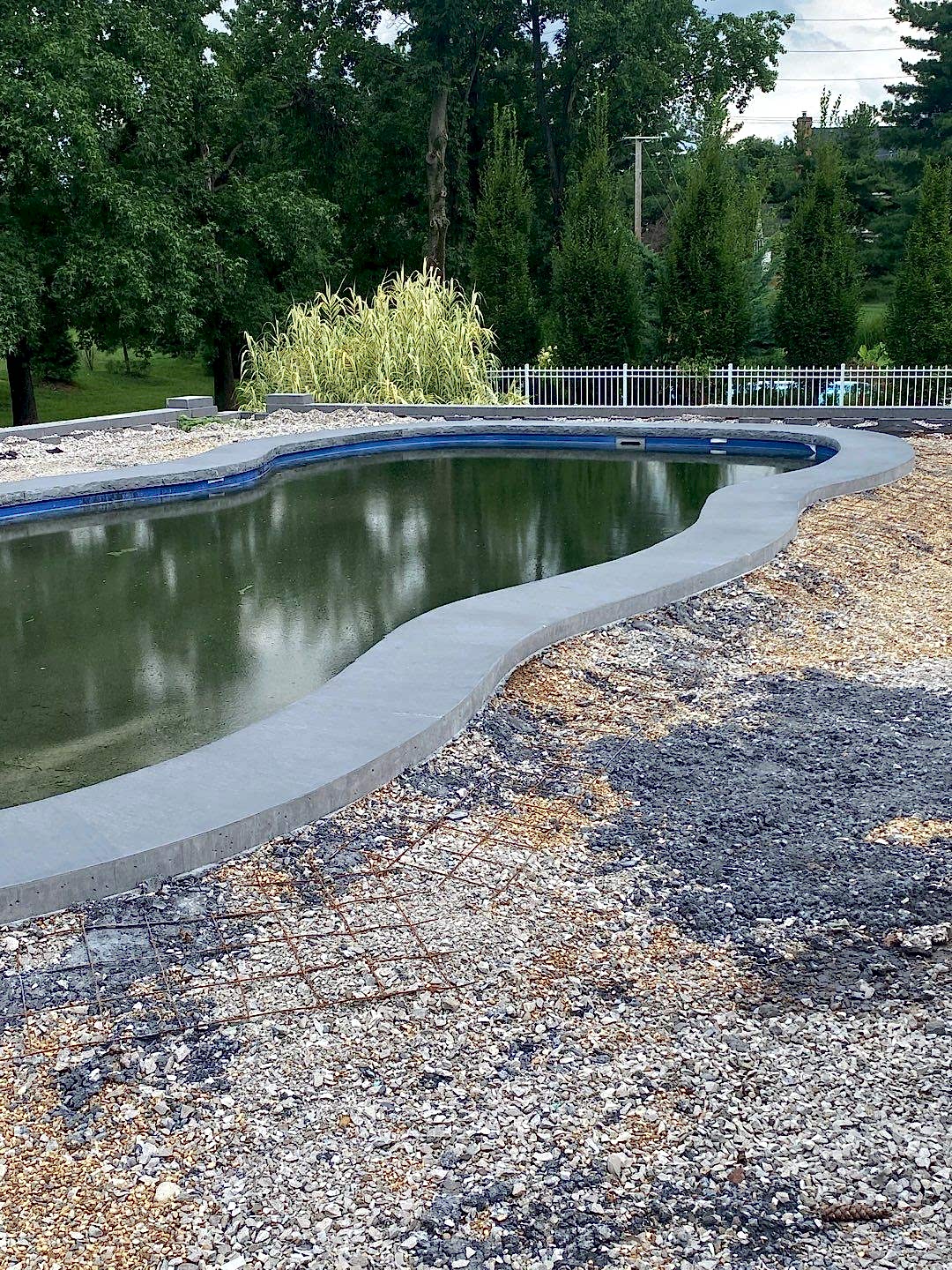 Before decorative concrete project