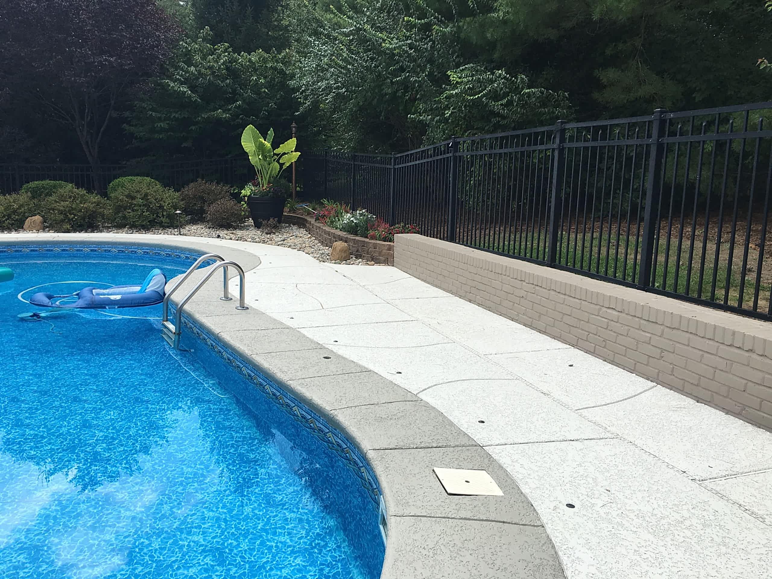 After decorative concrete project