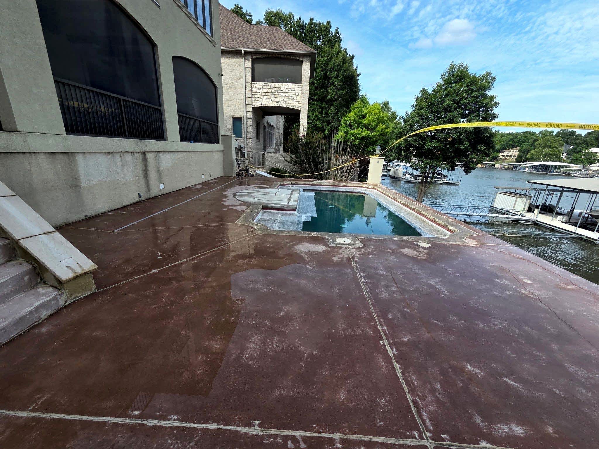 Before decorative concrete project