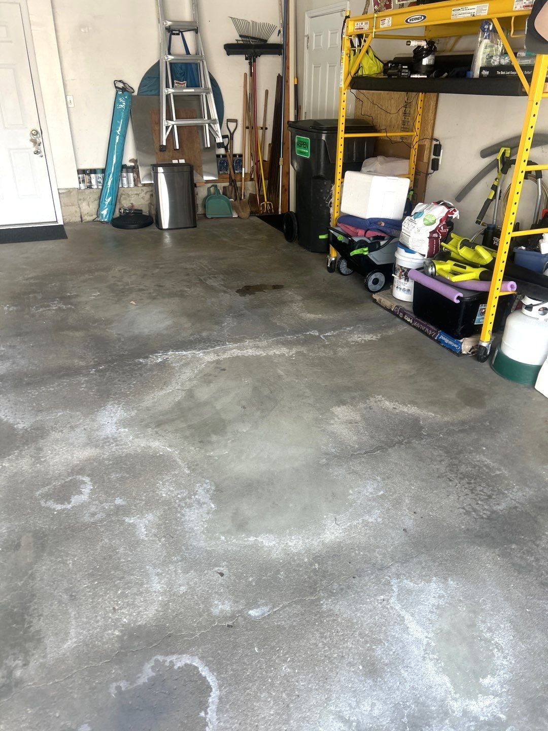 Before decorative concrete project