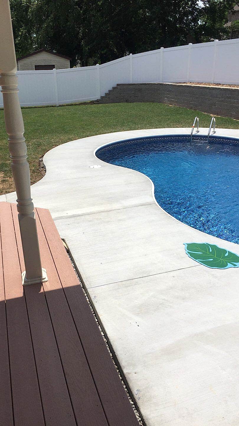 After decorative concrete project