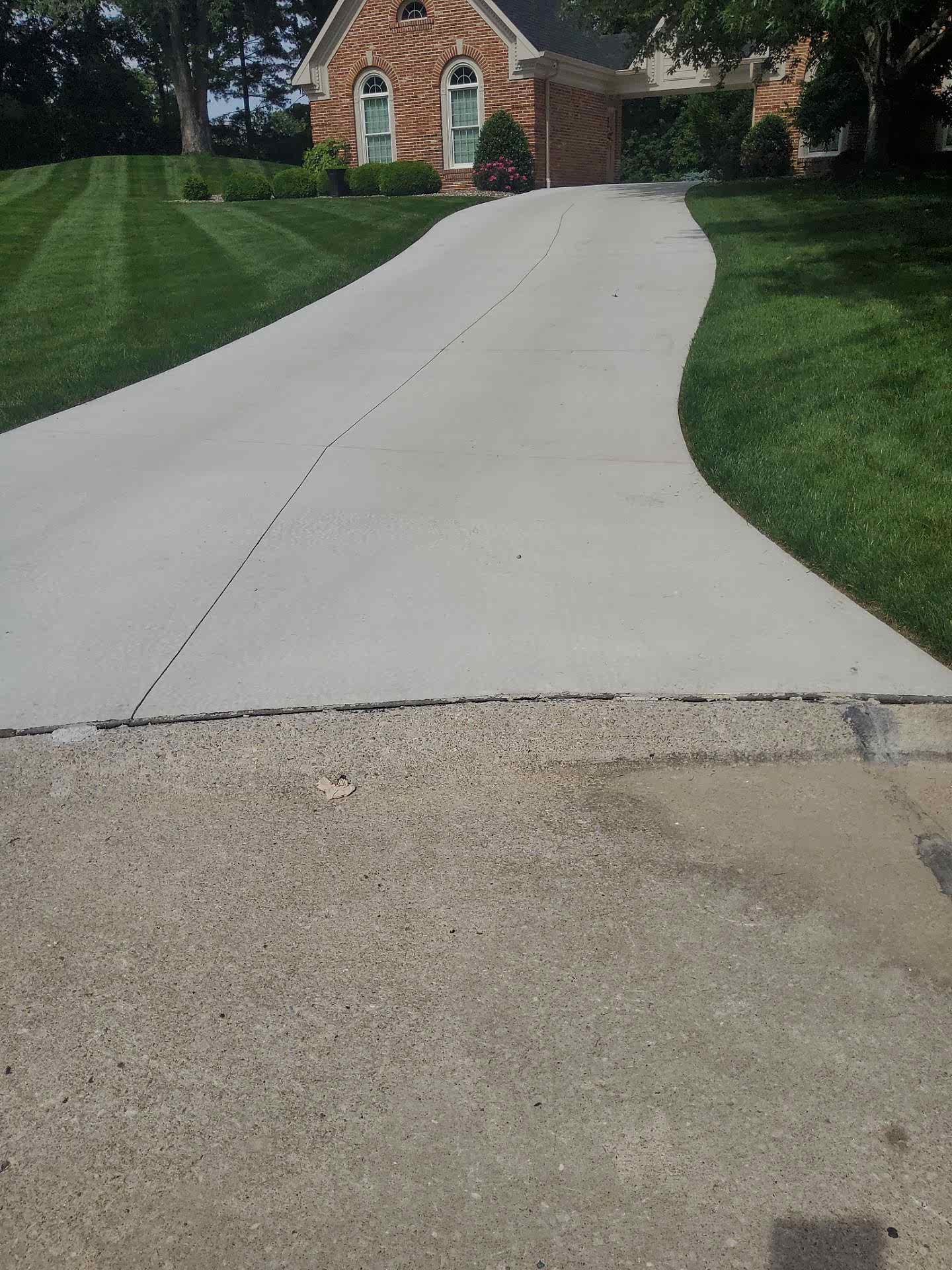 Before decorative concrete project