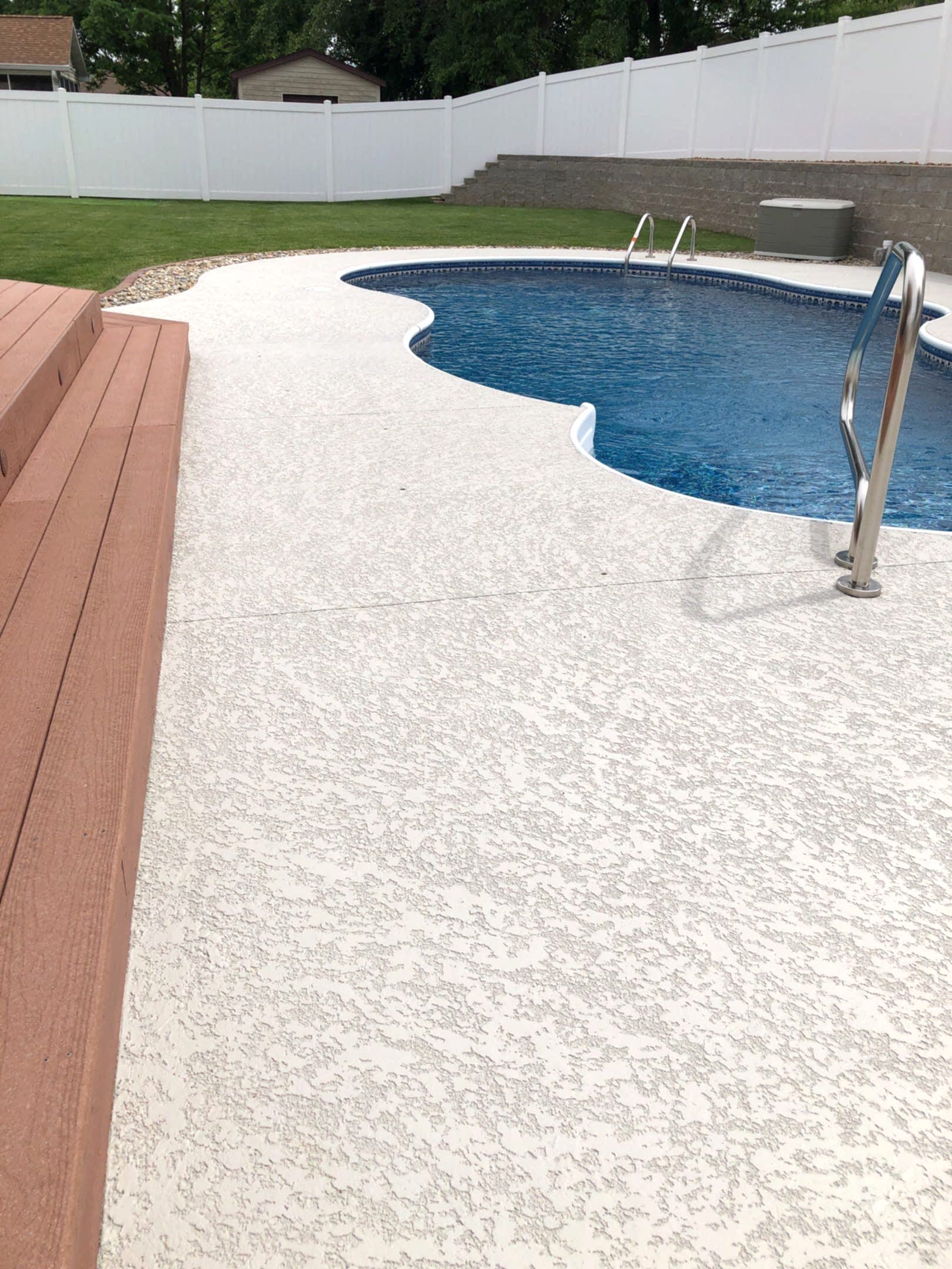 Before decorative concrete project